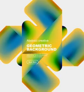 Square and triangle design with fluid gradients, abstract background Stockillustratie