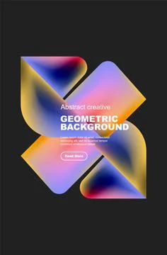 Square and triangle design with fluid gradients, abstract background 스톡 일러스트