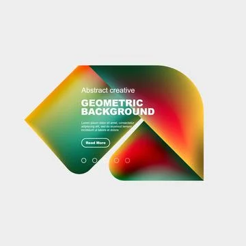Square and triangle design with fluid gradients, abstract background Illustrazione stock
