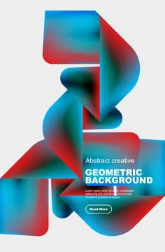 Square and triangle design with fluid gradients, abstract background 스톡 일러스트