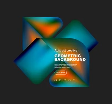 Square and triangle design with fluid gradients, abstract background 스톡 일러스트