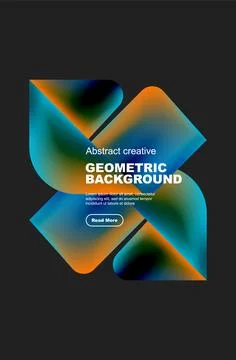 Square and triangle design with fluid gradients, abstract background 스톡 일러스트