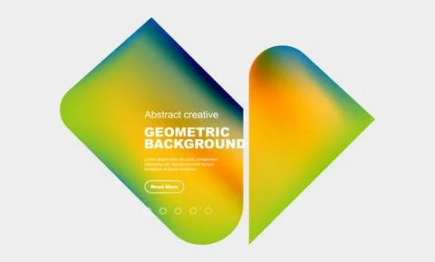 Square and triangle design with fluid gradients, abstract background Illustrazione stock