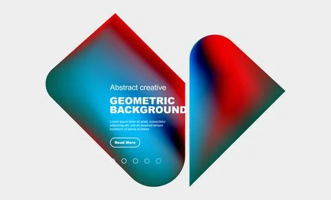 Square and triangle design with fluid gradients, abstract background Illustrazione stock