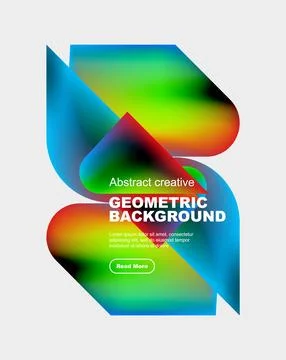 Square and triangle design with fluid gradients, abstract background イラスト素材