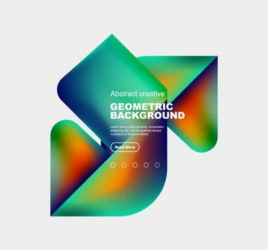 Square and triangle design with fluid gradients, abstract background 스톡 일러스트