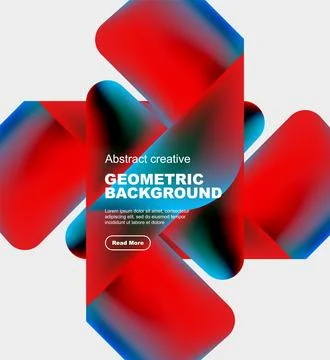 Square and triangle design with fluid gradients, abstract background 스톡 일러스트