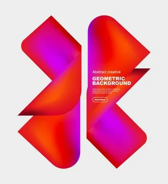 Square and triangle design with fluid gradients, abstract background Illustrazione stock