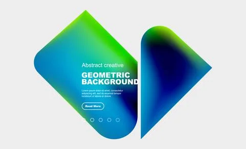 Square and triangle design with fluid gradients, abstract background Illustrazione stock