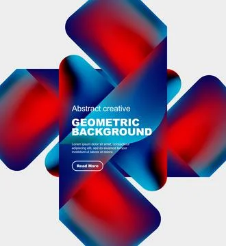 Square and triangle design with fluid gradients, abstract background Illustrazione stock
