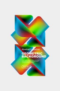 Square and triangle design with fluid gradients, abstract background イラスト素材
