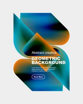Square and triangle design with fluid gradients, abstract background 스톡 일러스트
