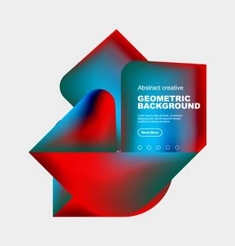 Square and triangle design with fluid gradients, abstract background 스톡 일러스트