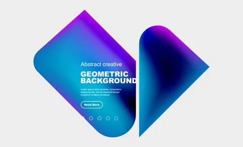 Square and triangle design with fluid gradients, abstract background Illustrazione stock