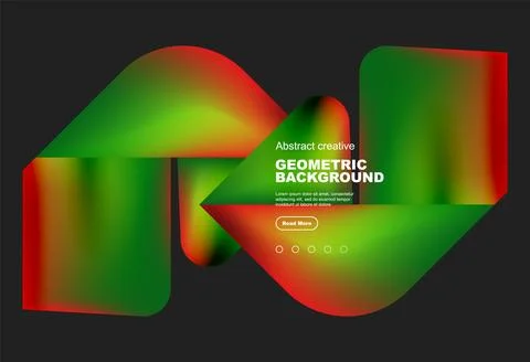 Square and triangle design with fluid gradients, abstract background 스톡 일러스트