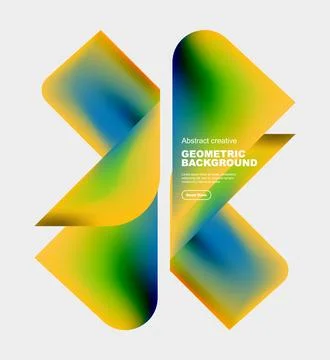 Square and triangle design with fluid gradients, abstract background 스톡 일러스트