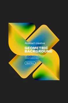 Square and triangle design with fluid gradients, abstract background 스톡 일러스트