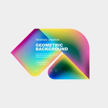 Square and triangle design with fluid gradients, abstract background イラスト素材