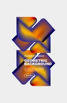 Square and triangle design with fluid gradients, abstract background 스톡 일러스트