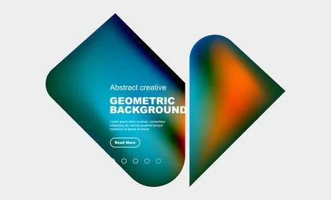 Square and triangle design with fluid gradients, abstract background Illustrazione stock
