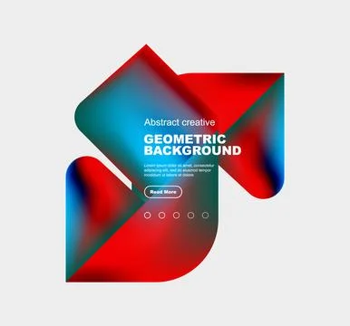 Square and triangle design with fluid gradients, abstract background Illustrazione stock