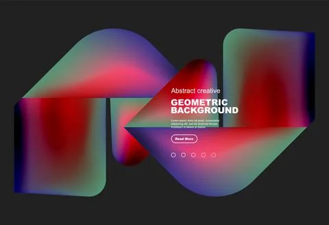 Square and triangle design with fluid gradients, abstract background Stock Illustration