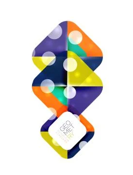 Square and triangle pattern background Stock Illustration