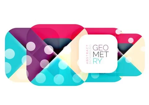 Square and triangle pattern background Stock Illustration