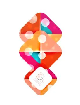 Square and triangle pattern background Stock Illustration