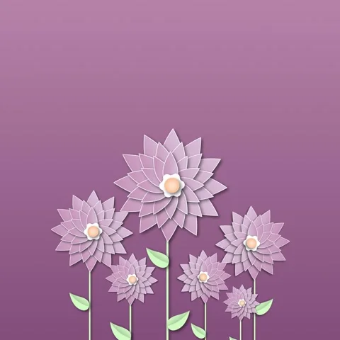 Square Animated Background with Spring Flowers Stock Footage 307126453