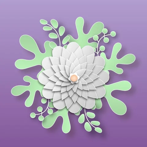 Square Animated Background with Spring Flowers Stock Footage 307126697