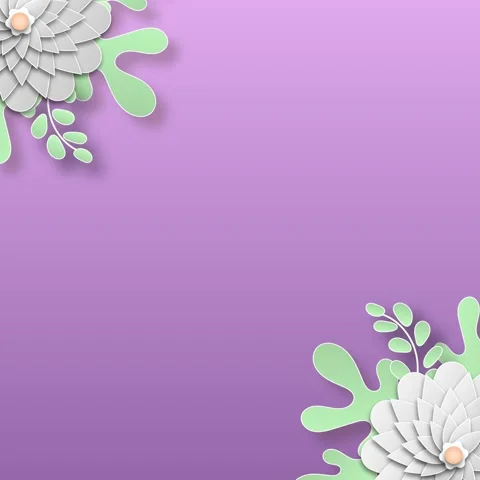 Square Animated Background with Spring Flowers Stock Footage 307126717