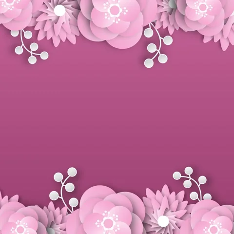 Square Animated Background with Spring Flowers Stock Footage 307126791