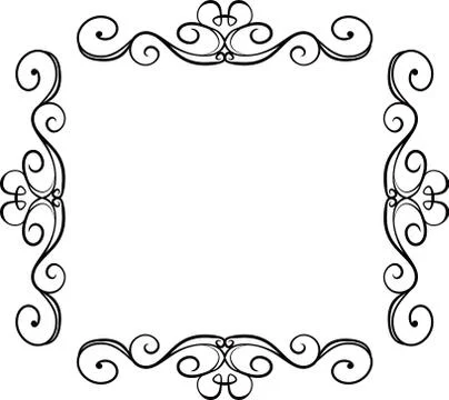 Square antique pattern frame Stock Illustration