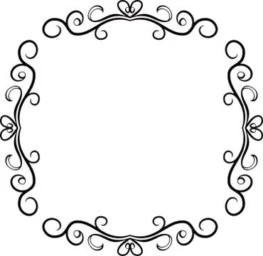 Square antique pattern frame Stock Illustration
