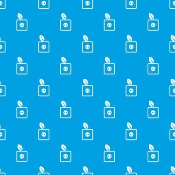 Square apple pattern seamless blue Stockillustratie