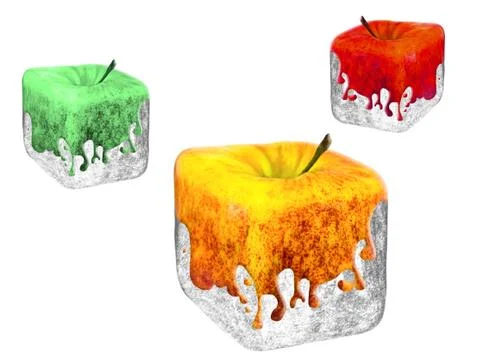 Square Apples Stock Illustration