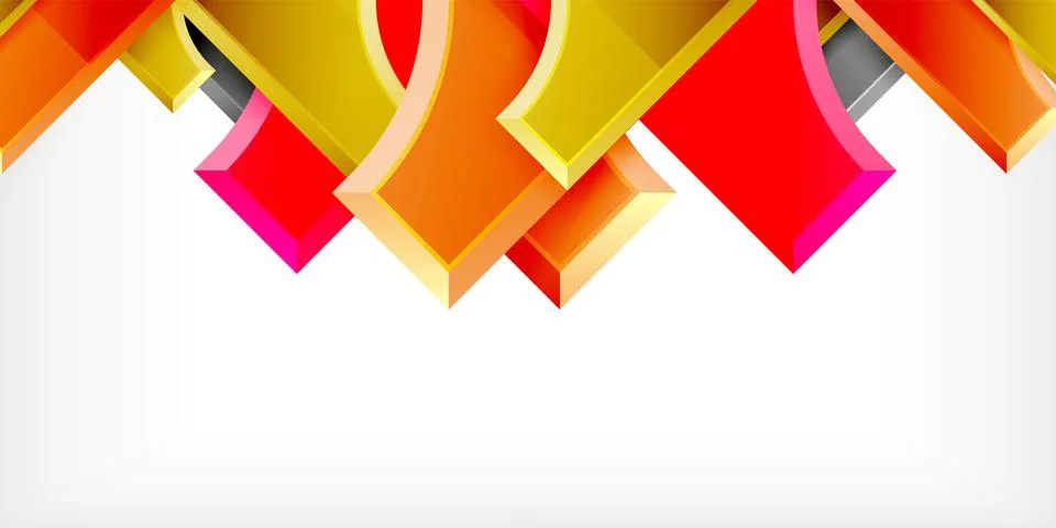 Square, arrow shapes with round elements Vector Illustration For Wallpaper Illustrazione stock