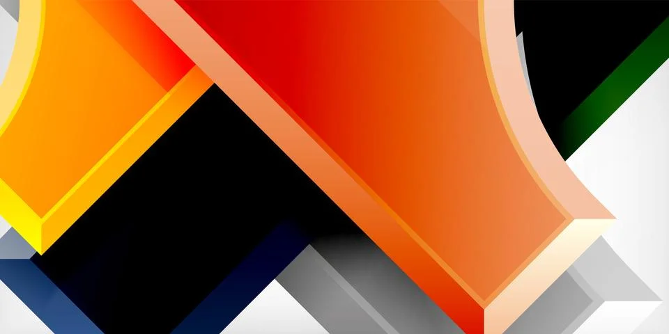 Square, arrow shapes with round elements Vector Illustration For Wallpaper Illustrazione stock