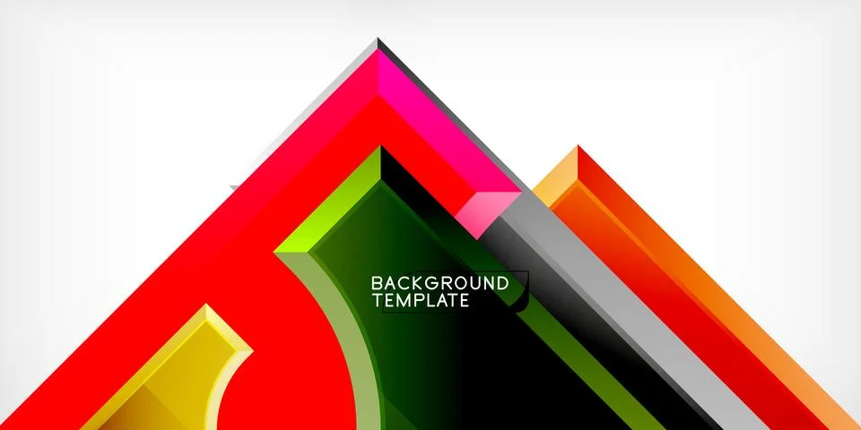 Square, arrow shapes with round elements Vector Illustration For Wallpaper Illustrazione stock