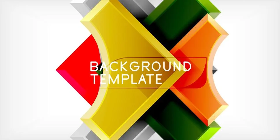 Square, arrow shapes with round elements Vector Illustration For Wallpaper Stock Illustration