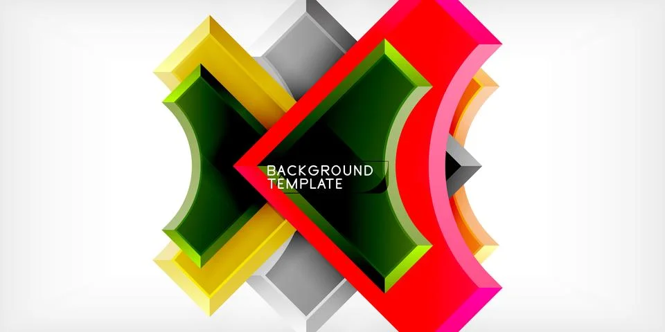 Square, arrow shapes with round elements Vector Illustration For Wallpaper 스톡 일러스트