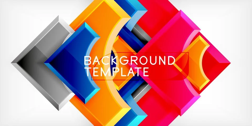 Square, arrow shapes with round elements Vector Illustration For Wallpaper 库存插图