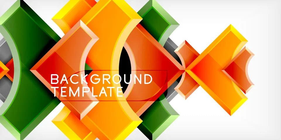 Square, arrow shapes with round elements Vector Illustration For Wallpaper イラスト素材