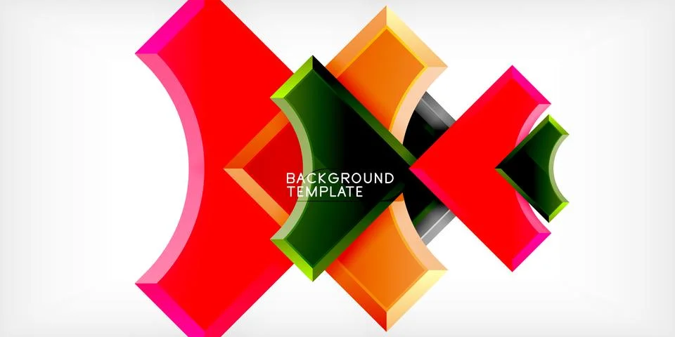 Square, arrow shapes with round elements Vector Illustration For Wallpaper Stock Illustration