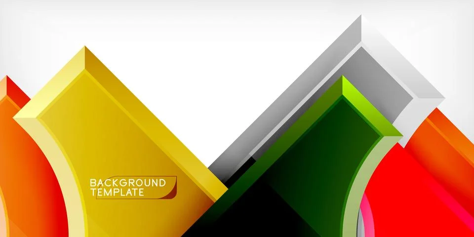 Square, arrow shapes with round elements Vector Illustration For Wallpaper Illustrazione stock