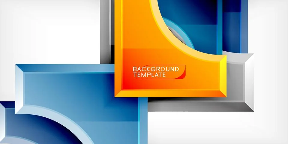 Square, arrow shapes with round elements Vector Illustration For Wallpaper Stock Illustration