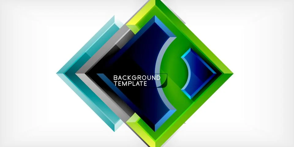 Square, arrow shapes with round elements Vector Illustration For Wallpaper Stock Illustration