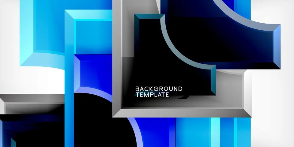 Square, arrow shapes with round elements Vector Illustration For Wallpaper Stock Illustration