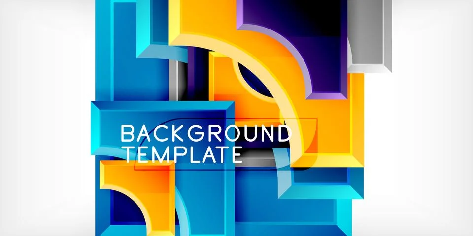 Square, arrow shapes with round elements Vector Illustration For Wallpaper Illustrazione stock